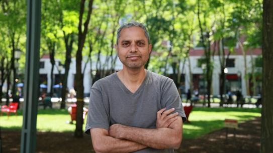 Ramesh Karri standing outside in Brooklyn Commons
